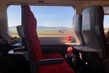 Blick aus dem LNER Zug in Schottland