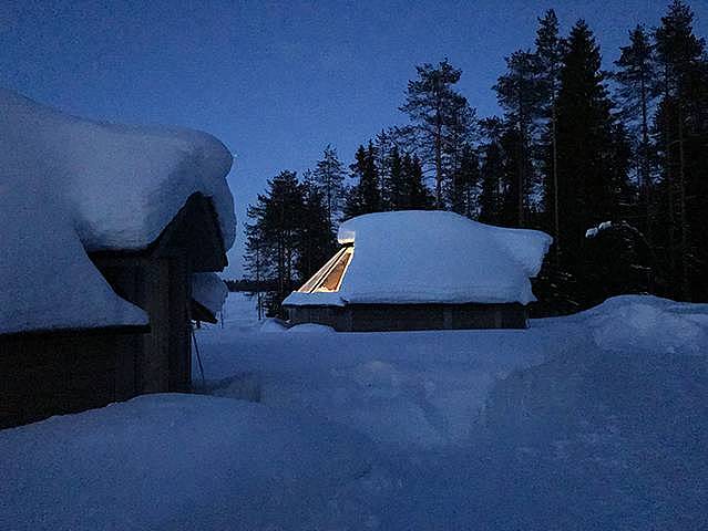 Skycabin im Winter - zum Beobachten der Polarlichter sind die Scheiben beheizt, buchbar bei Feelgood Reisen