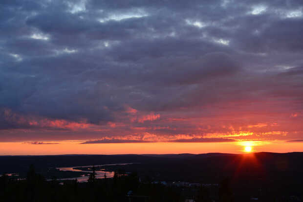 Mitternachtssonne in Rovaniemi