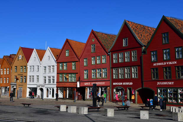 Das Hanseviertel Bryggen in Bergen