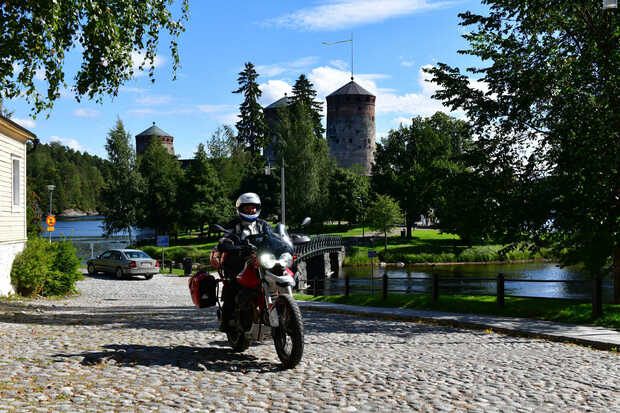 Mit dem Motorrad durch die finnische Seenplatte - bei Savonlinna