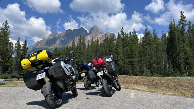 Mit dem Motorrädern in den Rocky Mountains, Kanada